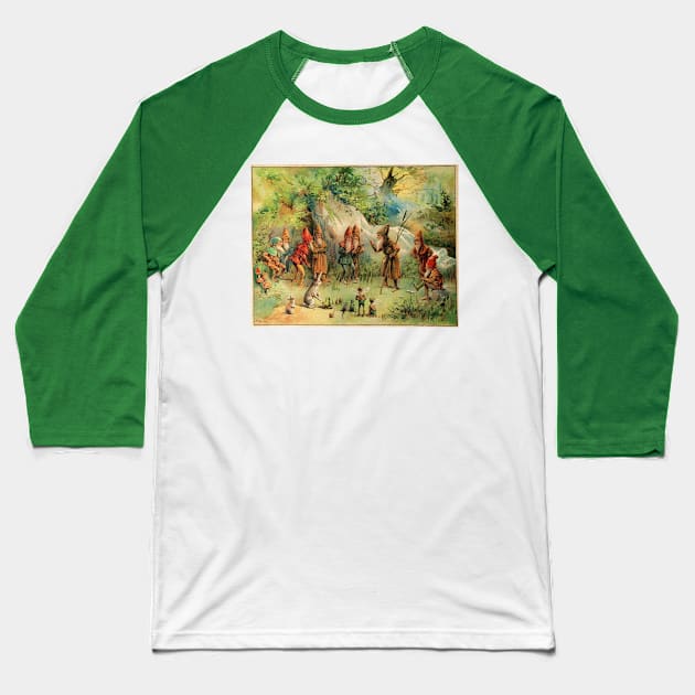 Secret Meeting of Gnomes and Fairies Baseball T-Shirt by Star Scrunch